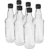 500 ml viinapudel, musta kruvikorgiga, 6 tk. - 12 