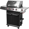 Gaasgrill dragON BBQ101, 11,7 kW, must-hõbedane - 2 