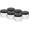 Madal purk 200 ml - musta kaanega fi 82/6, 6 tk. ['madal purk', ' klaaspurk', ' 200 ml purk', ' Twist-off-kaas', ' moosipurk', ' säilitusanum', ' kodused hoidised', ' heeringapurk', ' salatipurk', ' magustoidupurk']
