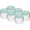 Madal purk 330 ml - värvilise kaanega fi 82/6, 6 tk. ['madal purk', ' klaaspurk', ' 330 ml purk', ' twist-off kaas', ' moosipurk', ' säilituspurk', ' kodused hoidised', ' purk heeringa jaoks', ' salatipurk', ' magustoidupurk']