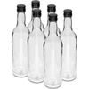 Pudel 500 ml, saleda kujuga, musta kruvikorgiga, viina jaoks, 6 tk. - 10 
