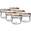 Purk TO 235 ml värvilise keeratava kaanega fi82 - 6 tk. ['klaaspurk', ' dekoratiivsed keeratavad kaaned', ' hoidiste jaoks', ' hoidistele', ' mooside jaoks', ' purkide komplekt']