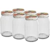 Purk TO 900 ml värvilise keeratava kaanega fi82/6 - 6 tk. ['hoidistepurk', ' 900 ml purk', ' keeratava kaanega purk', ' värvilise keeratava kaanega purk', ' köögipurk', ' klaaspurk', ' väikeesemete purk', ' purk kompoti jaoks', ' purk seente jaoks', ' moosipurk', ' keeratava kaanega purgid']