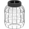Purunemiskindel, multifunktsionaalne purk musta keeratava kaanega, 3 l ['hoidistepurgid', ' purk', ' kurgipurk', ' likööride jaoks', ' 3 l purk', ' sertifitseeritud purk', ' purunemiskindel purk', ' universaalne purk', ' multifunktsionaalne purk', ' hoidistepurk', ' plastikust purk', ' plastmassist purk']