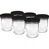 Sirge seinaga purk 350 ml, fi82, must keeratav kaas - 6 tk ['purkide komplekt', ' hapenduspurgid', ' moosipurgid', ' keeratavate kaantega purgid', ' purgid fi 82', ' 6 sakiga keeratavate kaantega purgid', ' mustade keeratavate kaantega purgid', ' hoidiste jaoks', ' konserveerimiseks', ' liha jaoks', ' słoikówka']