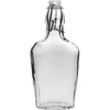 Taskukolbipudel 250 ml, hermeetilise korgiga ['alkoholipudel', ' dekoratiivsed alkoholipudelid', ' klaasist alkoholipudel', ' pulmadeks mõeldud koduviina pudelid', ' pudel liköörile', ' dekoratiivsed likööripudelid', ' veinipudel', ' veinipudel']