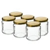 TO purk 500 ml kuldse keeratava kaanega fi82/6 - 6 tk. ['purgid', ' väikesed purgid', ' väike purk', ' klaaspurk', ' klaaspurgid', ' keeratava kaanega purk', ' hoidistepurgid', ' purk kuumkonserveerimiseks', ' purgid kuumkonserveerimiseks', ' maitseainepurgid', ' moosipurk', ' konfitüüripurk', ' meepurk', ' meepurgike']