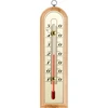 Toatermomeeter kuldse skaalaga (-10 °C kuni +50 °C) 16 cm ['sisetermomeeter', ' toatermomeeter', ' siseruumidesse mõeldud termomeeter', ' kodune termomeeter', ' termomeeter', ' puidust toatermomeeter', ' loetava skaalaga termomeeter', ' kuldse skaalaga termomeeter', ' riputatav termomeeter', ' väike termomeeter']