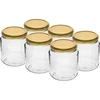Twist-off-purk, grubasek 580 ml kuldse kaanega fi82/6, 6 tk. ['purgid', ' purk', ' purkide komplekt', ' mahutid', ' klaasist mahutid', ' säilituspurgid', ' köögipurgid', ' klaaspurgid', ' metallkaanega purgid', ' toidu säilitamiseks mõeldud purgid', ' hoidistepurgid', ' ürdipurgid', ' kohvipurgid', ' teepurgid', ' nõudepesumasinas pestavad purgid', ' klaaspurk', ' keeratava kaanega purk', ' purkide komplekt', ' moosipurgid', ' grubasek', ' grubasek purk']