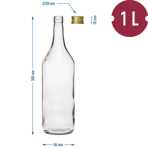 1 L lauapudel keeratava korgiga fi28 - 4 tk - 6