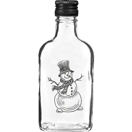 Plaskupudel 200 ml keeratava korgiga, trükiga „Lumememm”, 1 tk.
