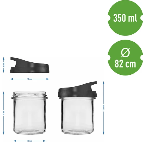350 ml klaasanum, riputamiseks mõeldud keeratava kaanega - 5