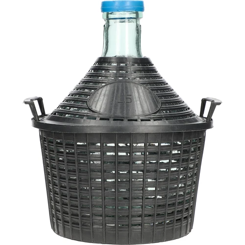 5 l veiniballon plastikkorviga