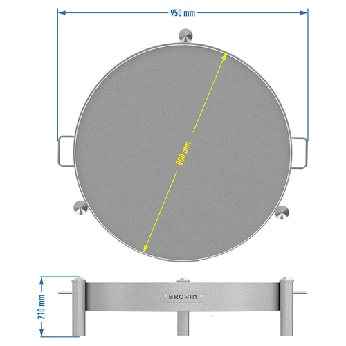Aia lõkkealus ø 80 cm, keevitatud - 10