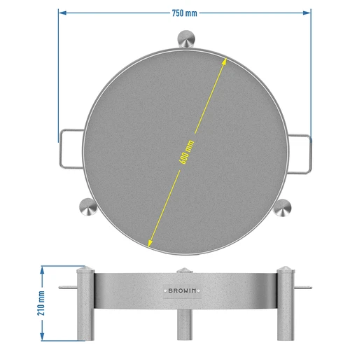 Aialõkkealus ø 60 cm, keevitatud - 10