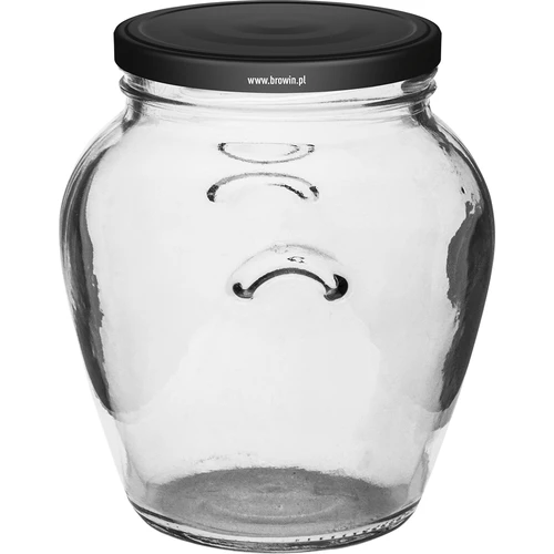 Amfora purk 580 ml (fi 82) musta keeratava kaanega, 6 tk - 2