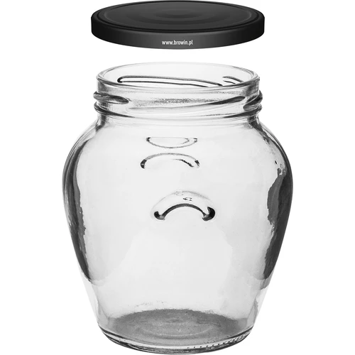 Amfora purk 580 ml (fi 82) musta keeratava kaanega, 6 tk - 3