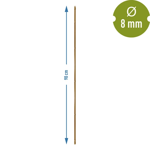 Bambusekujuline kaetud terasest tugikepp, 90 cm x 8 mm - 3