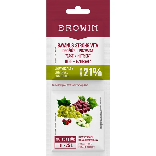 Bayanus-pärm + pärmi toiteaine - Universaalne - 21%, 17 g