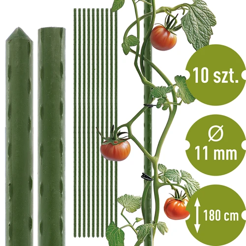 Bioogród aiatugikepid – kaetud terasest, 1,8 m, Ø 11 mm, 10 tk.