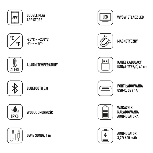 Bluetoothiga köögitermomeeter, 2 sondiga - 8