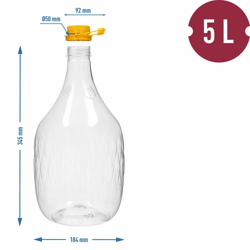 Damadžaan Dama 5 L PET, kruvikorgi ja sangaga - 4