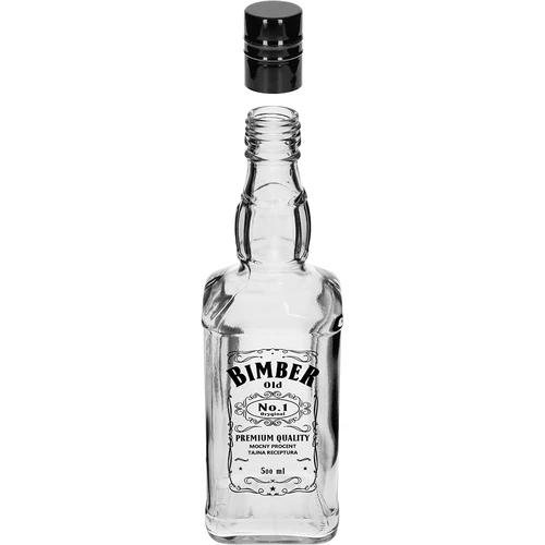 Daniels 500 ml pudel keeratava korgiga, trükiga „Bimber OLD”, 1 tk - 2