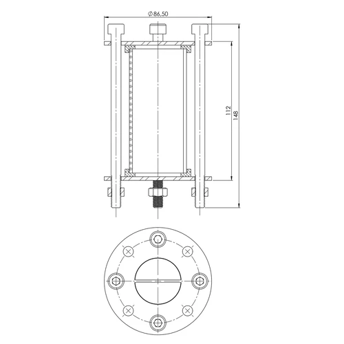 Destillaatori moodul - vaateklaas - fi 48,3 mm pikkus 100 mm - 7