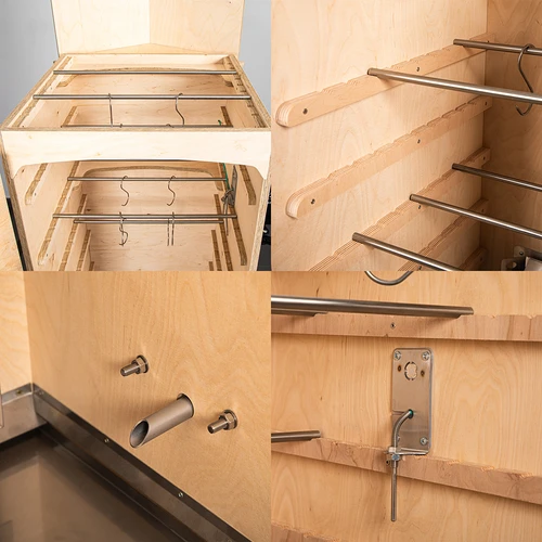 Suitsuahi dragON PLYWOOD NATURE – raamita, moodulne, Wi‑Fi-kontrolleriga, 320 L - 5