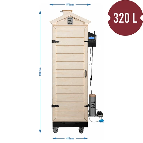 Suitsuahi dragON PLYWOOD NATURE – raamita, moodulne, Wi‑Fi-kontrolleriga, 320 L - 8