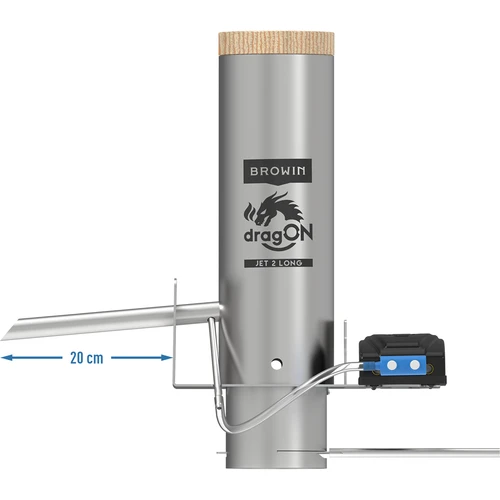 dragON suitsuahju komplekt – IQ-moodulid Wi‑Fi-ga ja JET 2 LONG suitsugeneraator tuhasahtliga - 5