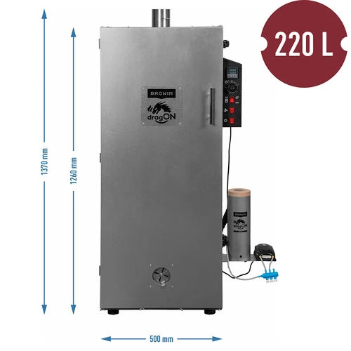 dragON terasest suitsuahi 220 L – digitaalse kontrolleriga - 8