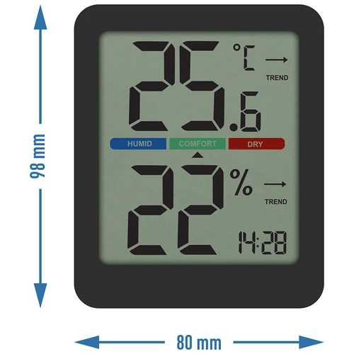 Elektrooniline toatermomeeter, must - 9