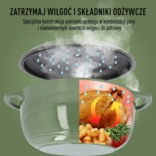 Emailitud malmpott - salveiroheline, 5,8 l - 6