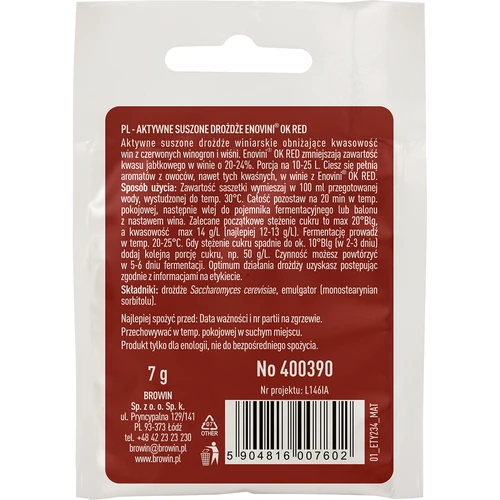 Enovini® OK RED - happesust alandav veinipärm 7 g - 2