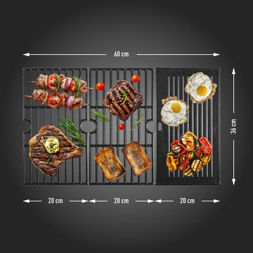 Gaasgrill dragON BBQ101, 11,7 kW, must-hõbedane - 9