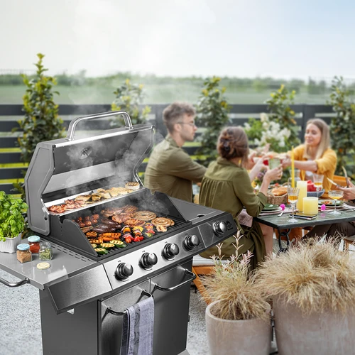 Gaasigrill dragON BBQ201, 18,8 kW, hõbedane - 3
