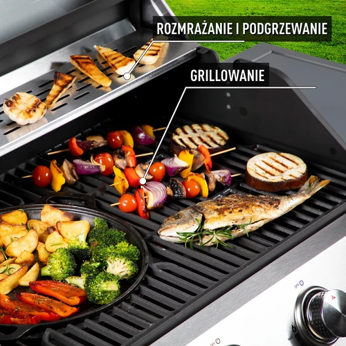 Gaasigrill dragON BBQ201, 18,8 kW, hõbedane - 6