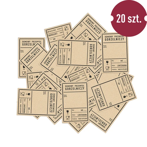 Iseliimuvad etiketid 60x90 mm pudelitele, viinale, PRL-stiilis, 20 tk - 3