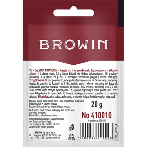 Kaaliumnitraat liha pökeldamiseks, 20 g - 2