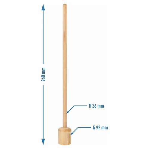 Kapsa tampimisnuia / tamp, puidust, suur, 100 cm - 3