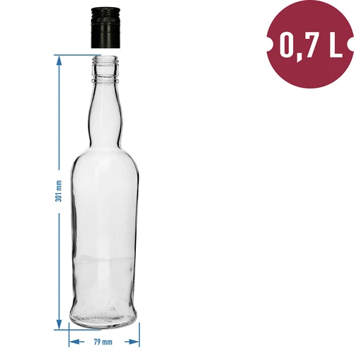 Kaptenipudel 700 ml kruvikorgiga, 1 tk - 4