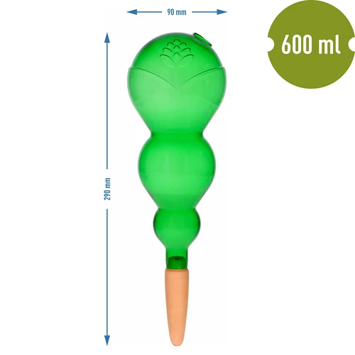 Kastmiskera, kolmekambriline, läbipaistev roheline, keraamilise otsikuga, 600ml - 5