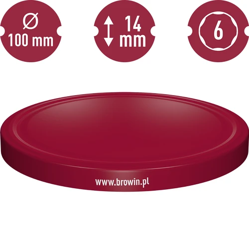 Keeratav purgikaas fi 100, bordo - 10 tk. - 3
