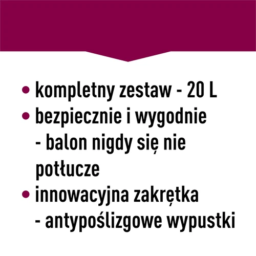 Kerge, purunemiskindel veini damadžaan kanderihmadega, 20 L - 22