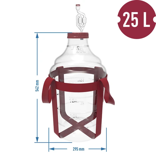 Kerge, purunemiskindel veini damidžaan kandmisrakmetega, 25 L - 6