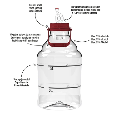 Kerge, purunemiskindel veiniballoon, käepidemega, 15 L - 4