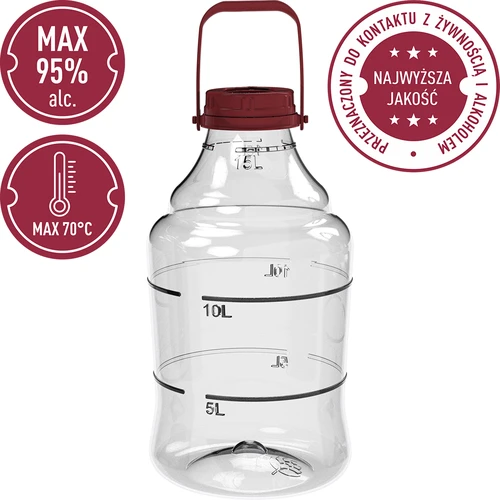 Kerge, purunemiskindel veiniballoon, käepidemega, 15 L - 5