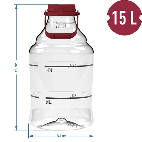 Kerge, purunemiskindel veiniballoon, käepidemega, 15 L - 6
