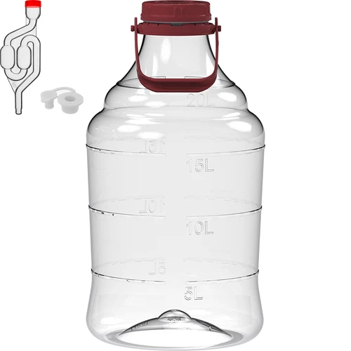 Kerge, purunemiskindel veinipalloon kandekäepidemega, 20 L - 2
